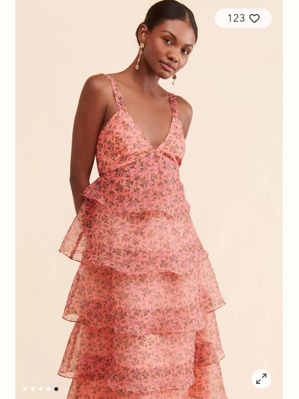 Anthropologie Lost and Wander Layered Midi Dress